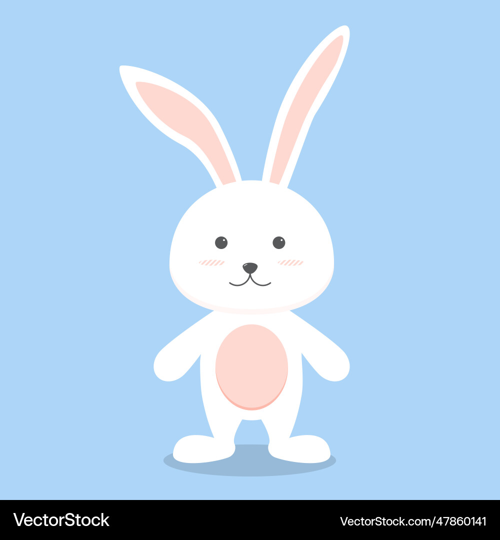 Happy Easter Bunny Rabbit Character Royalty Free Vector