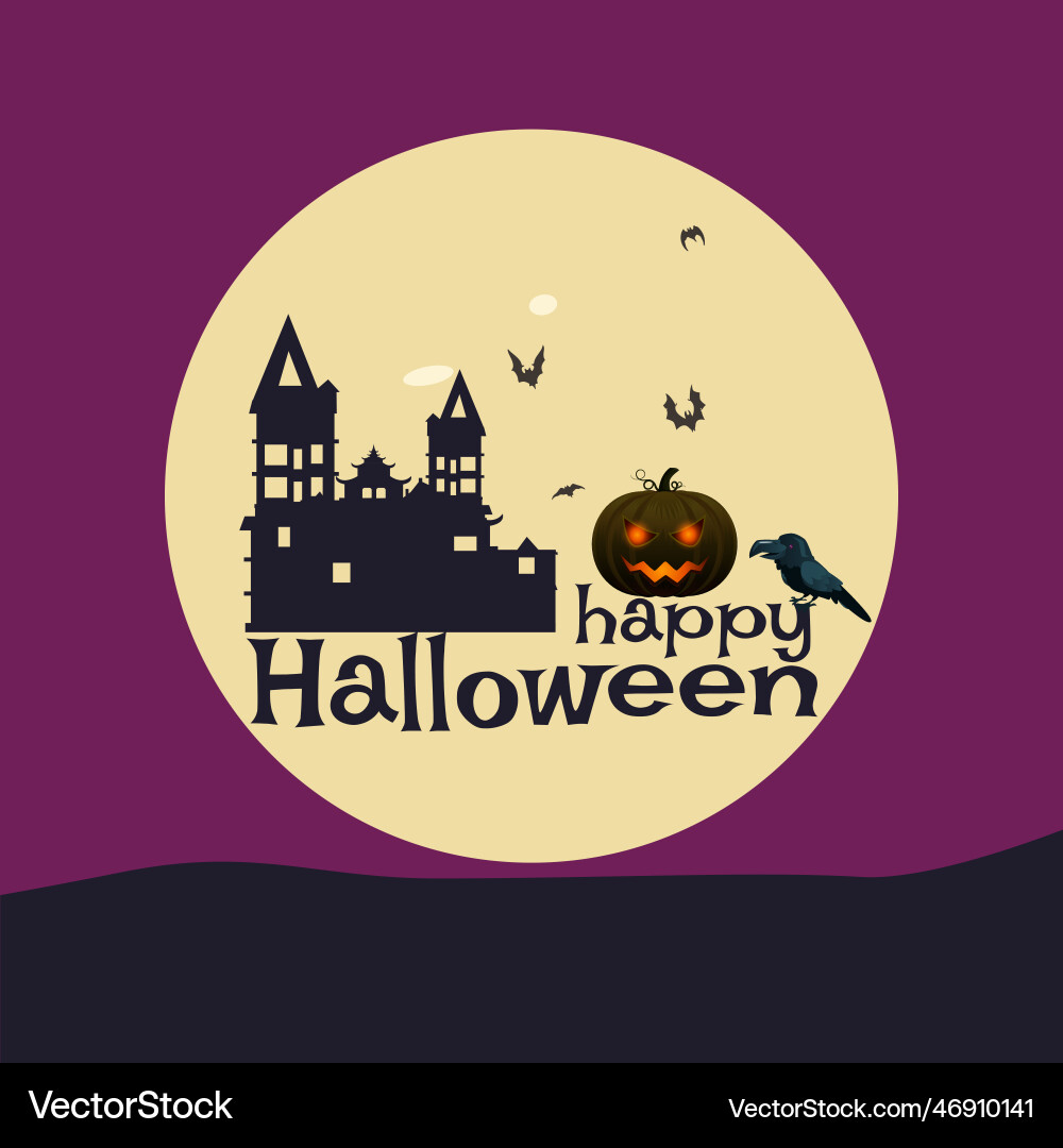 Happy halloween banner design template Happy halloween banner design template vector image