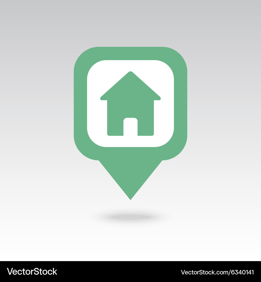 Home pin map icon pointer markers vector image