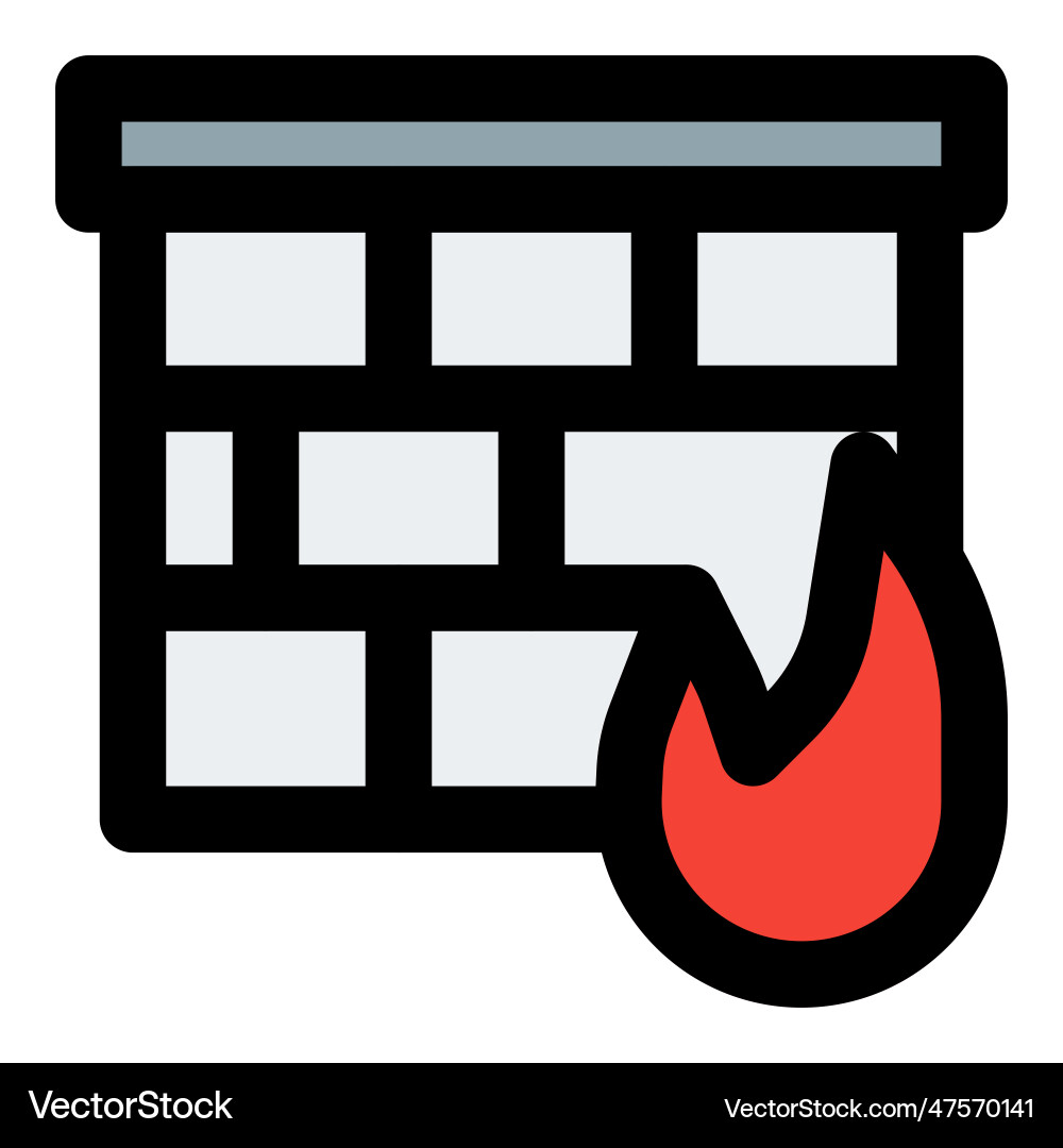 Monitoring network traffic with a firewall vector image