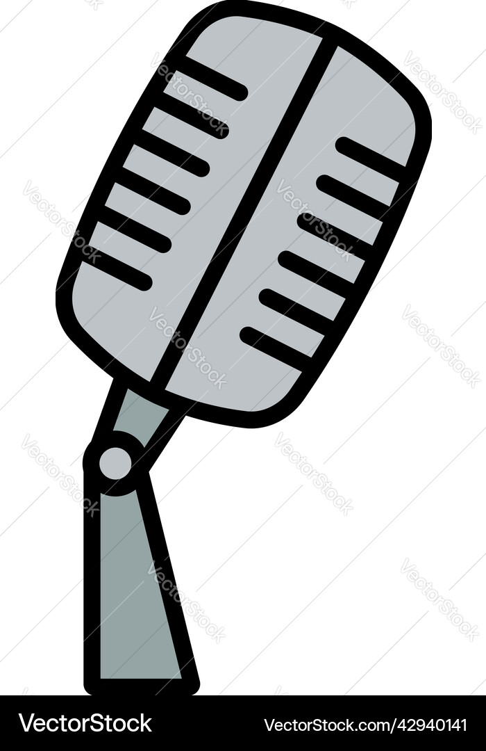 Old microphone icon Royalty Free Vector Image - VectorStock