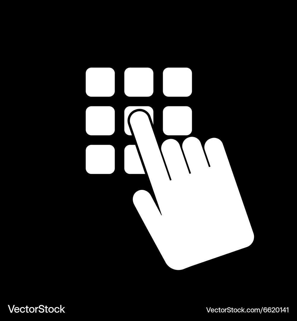 Pin code icon password and unlock access Vector Image