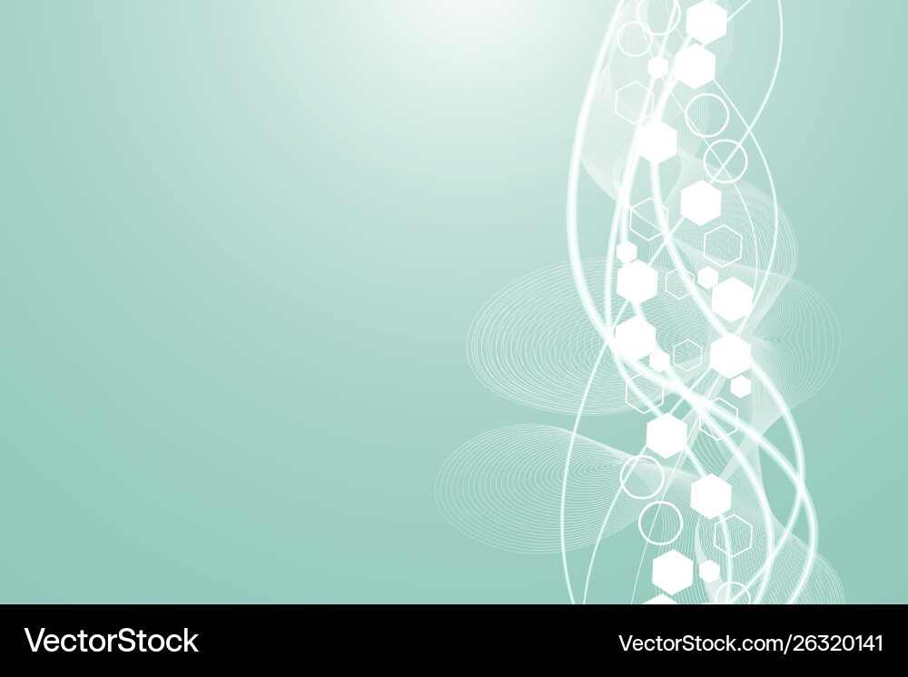 Science network pattern connecting lines and dots vector image