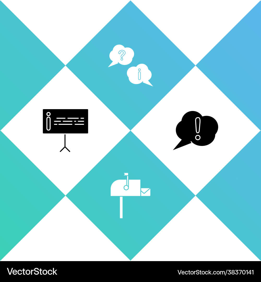 Set information open mail box question Set information open mail box question vector image