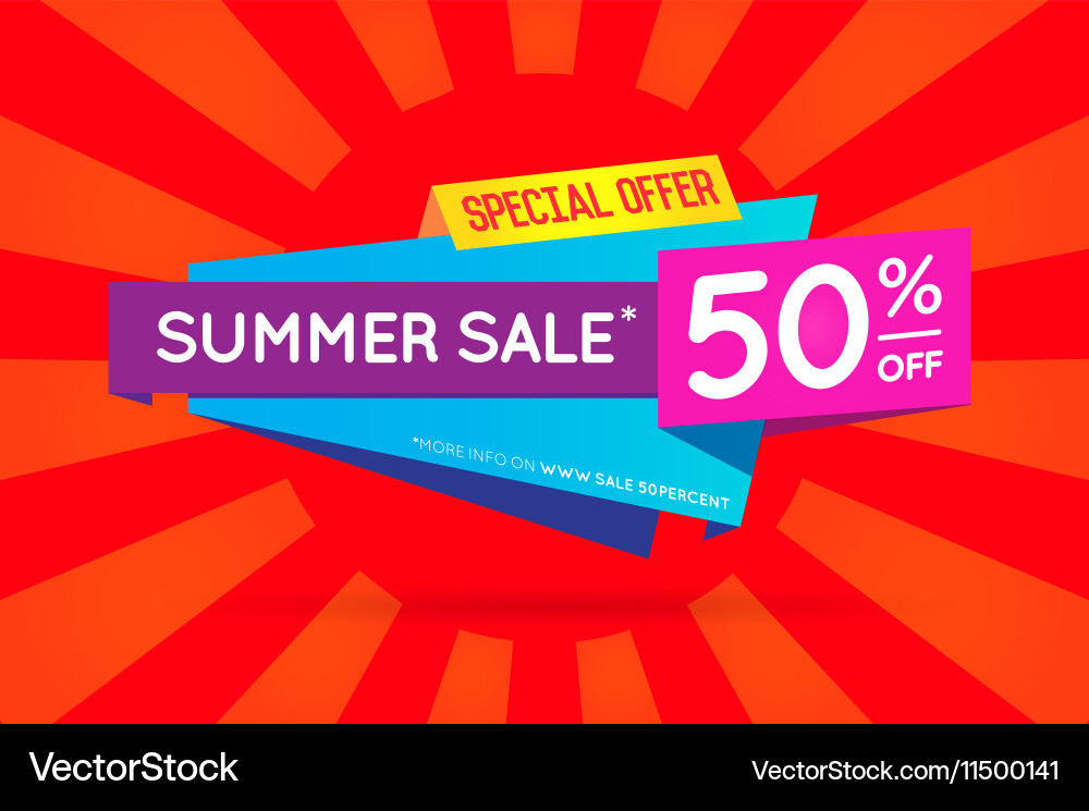 Summer sale sign banner poster ready for web Vector Image