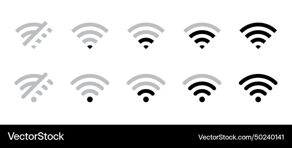 Wifi signal level icon in flat style Wifi signal level icon in flat style vector image