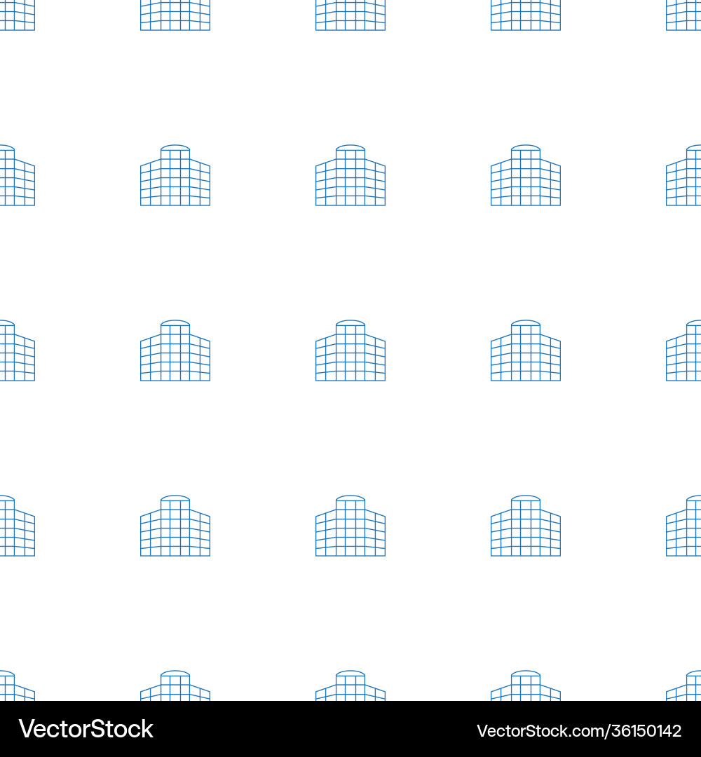 Building icon pattern seamless white background vector image