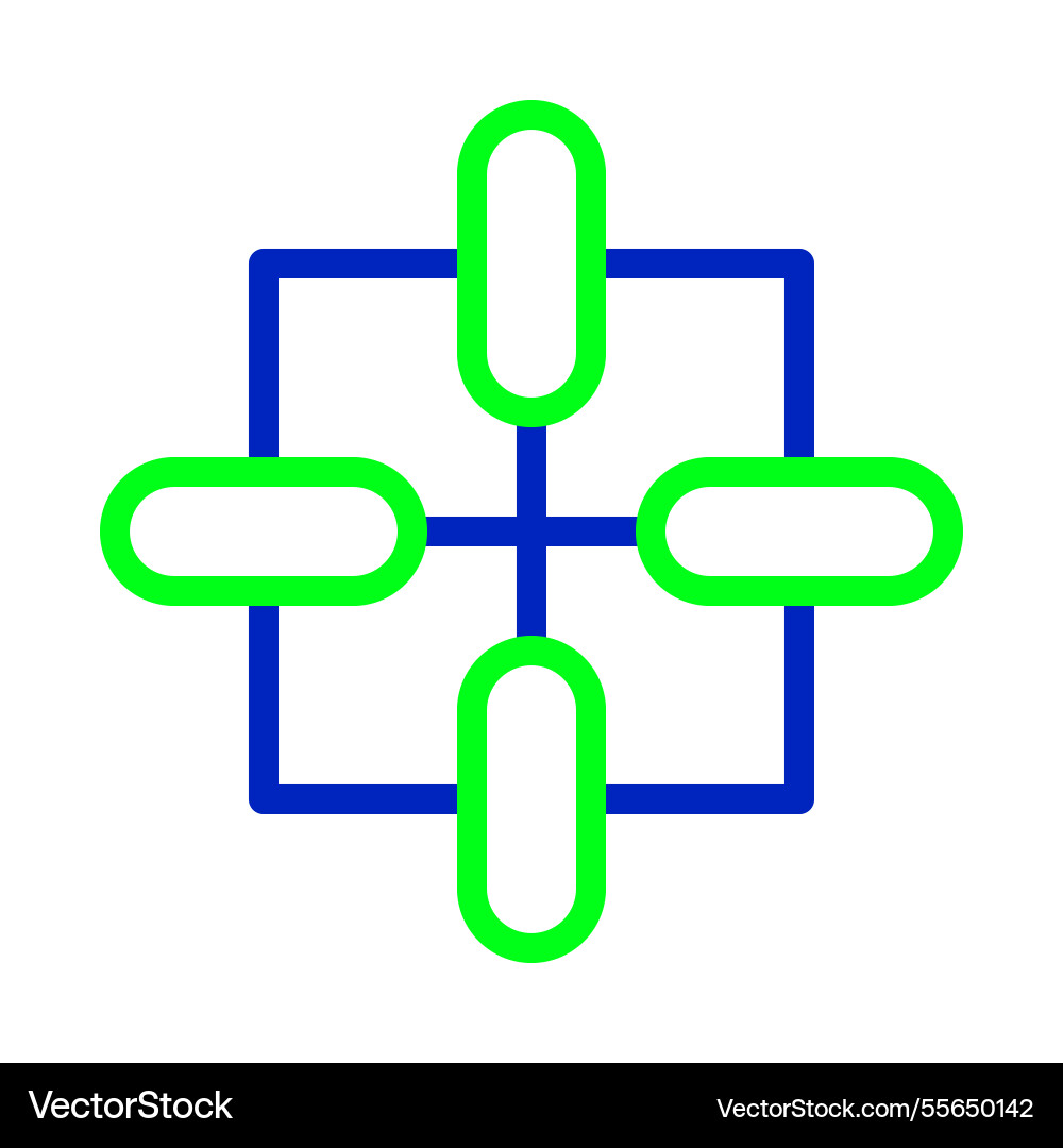 Connected data flow diagram in a network system Connected data flow diagram in a network system vector image