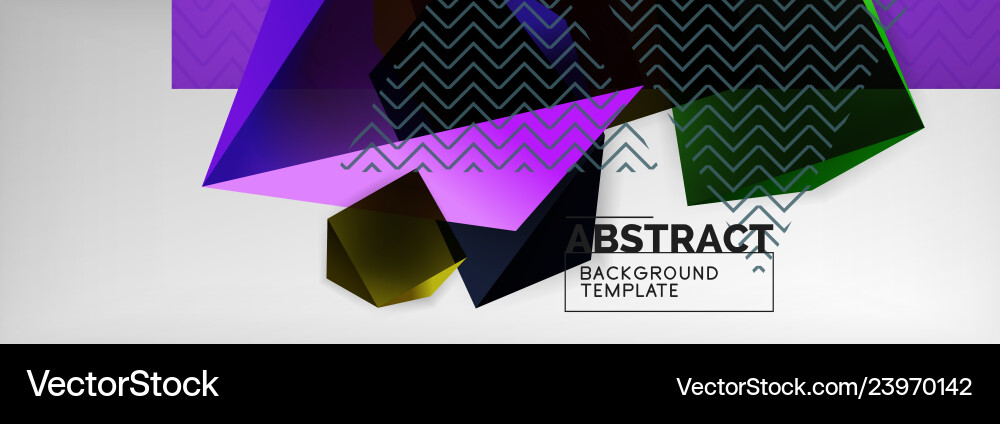 Dark 3d triangular low poly shapes abstract Vector Image