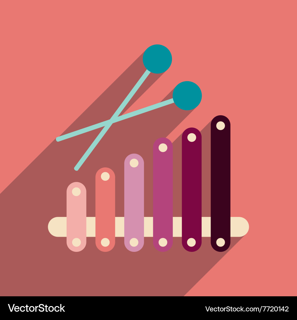 Flat web icon with long shadow instrument Vector Image
