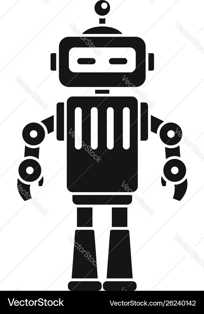 Future robot icon simple style Future robot icon simple style vector image