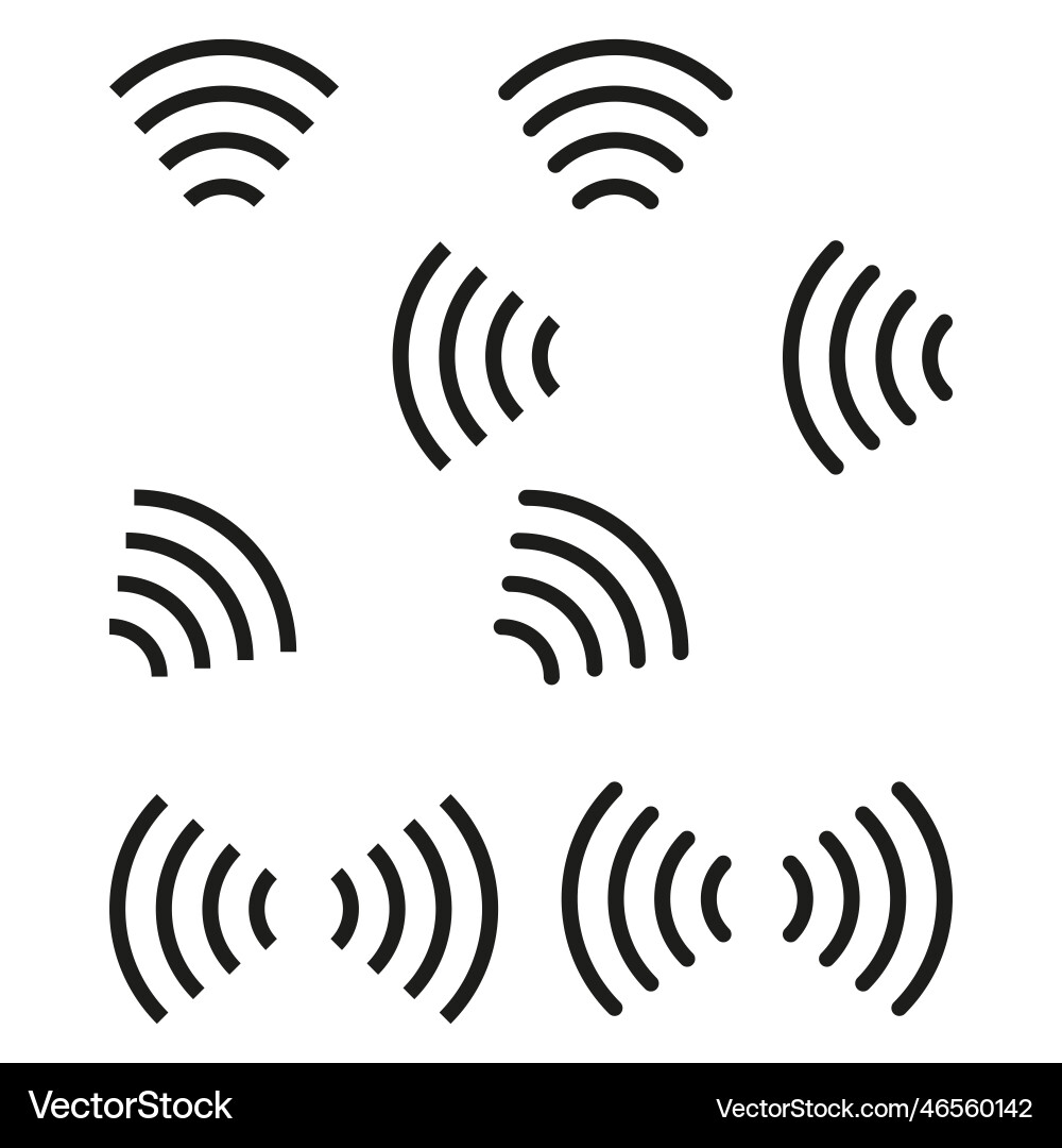 Icon with wifi badges for web design internet Icon with wifi badges for web design internet vector image