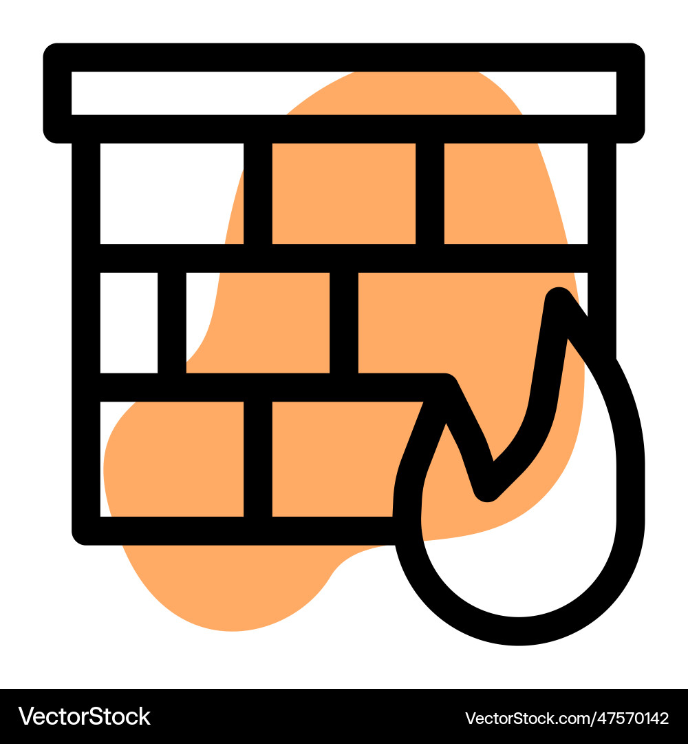 Monitoring network traffic with a firewall vector image