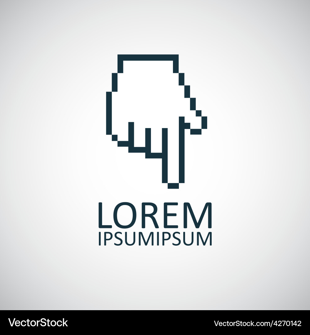 Pointer pixel cursor icon vector image