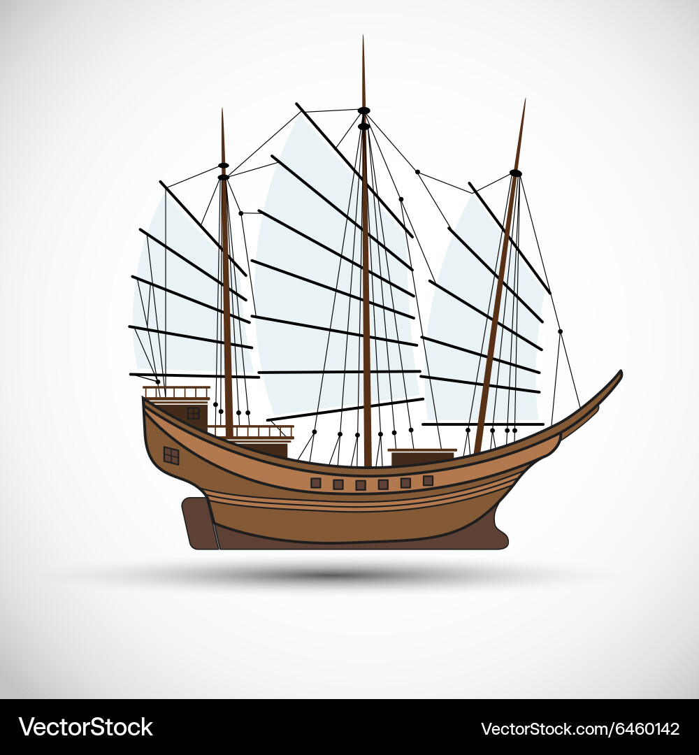 Sailing ship3 Royalty Free Vector Image - VectorStock