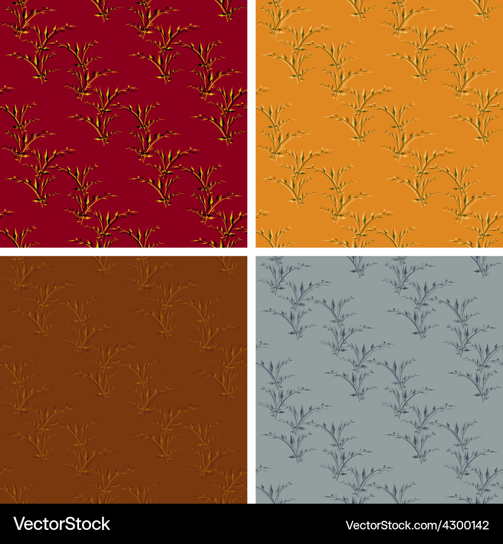 Seamless abstract art pattern set Vector Image