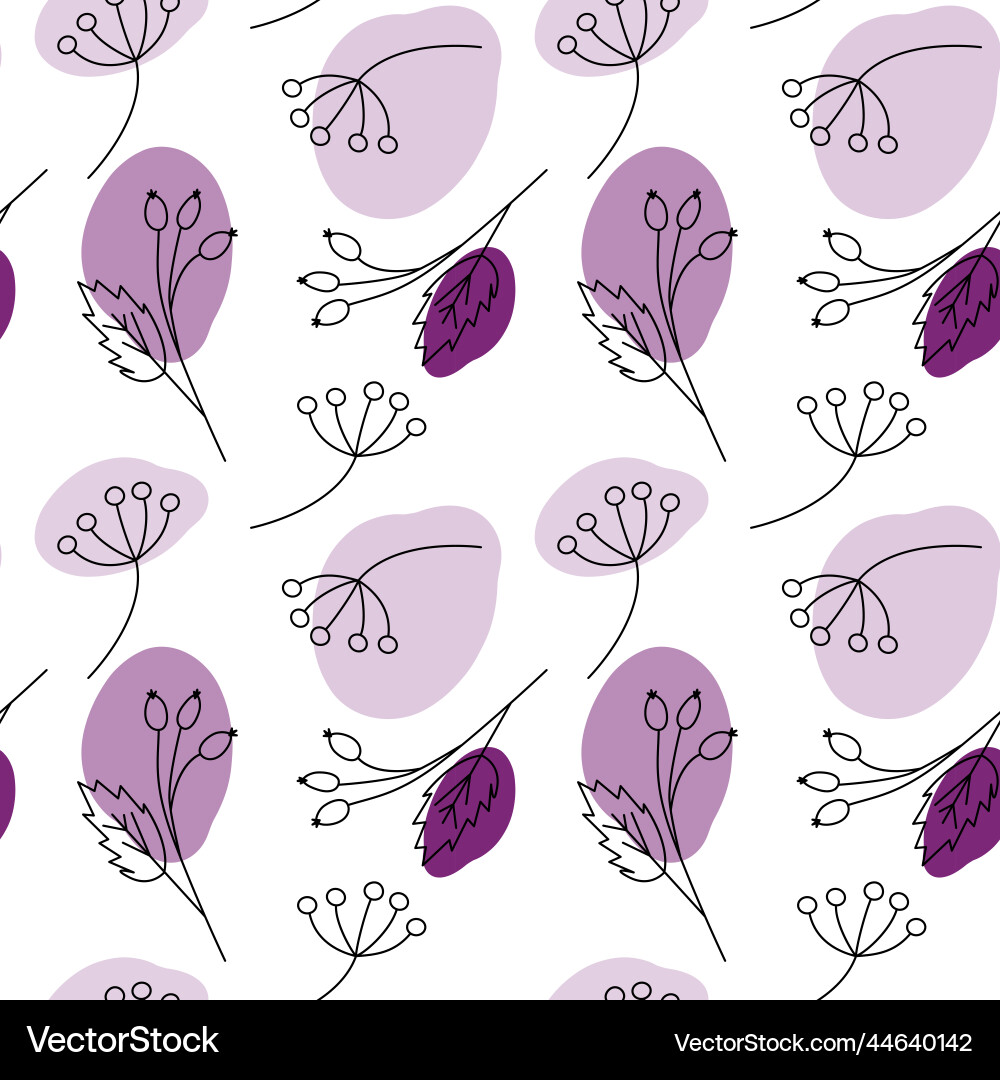 Seamless pattern from branches with spots Vector Image