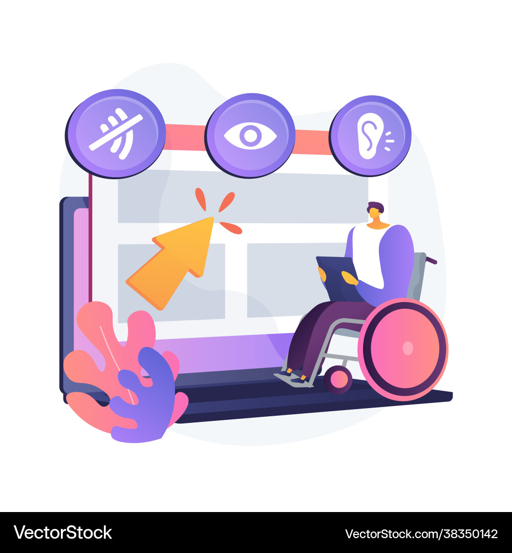 Web accessibility program abstract concept vector image