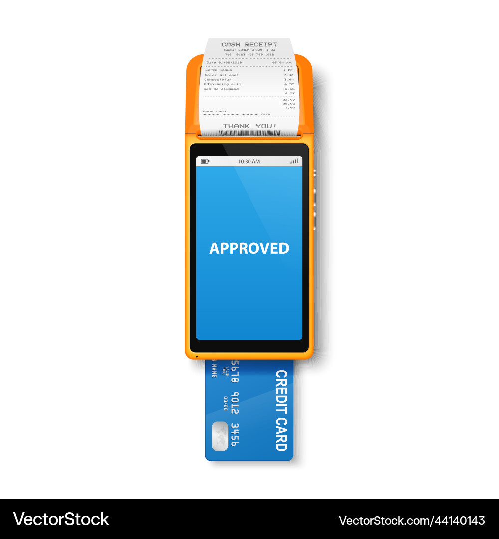 3d nfc payment machine with approved status 3d nfc payment machine with approved status vector image