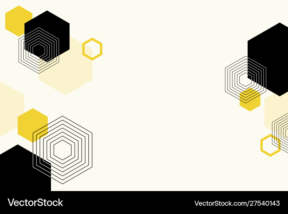 Abstract flat hexagonal shapes background Vector Image