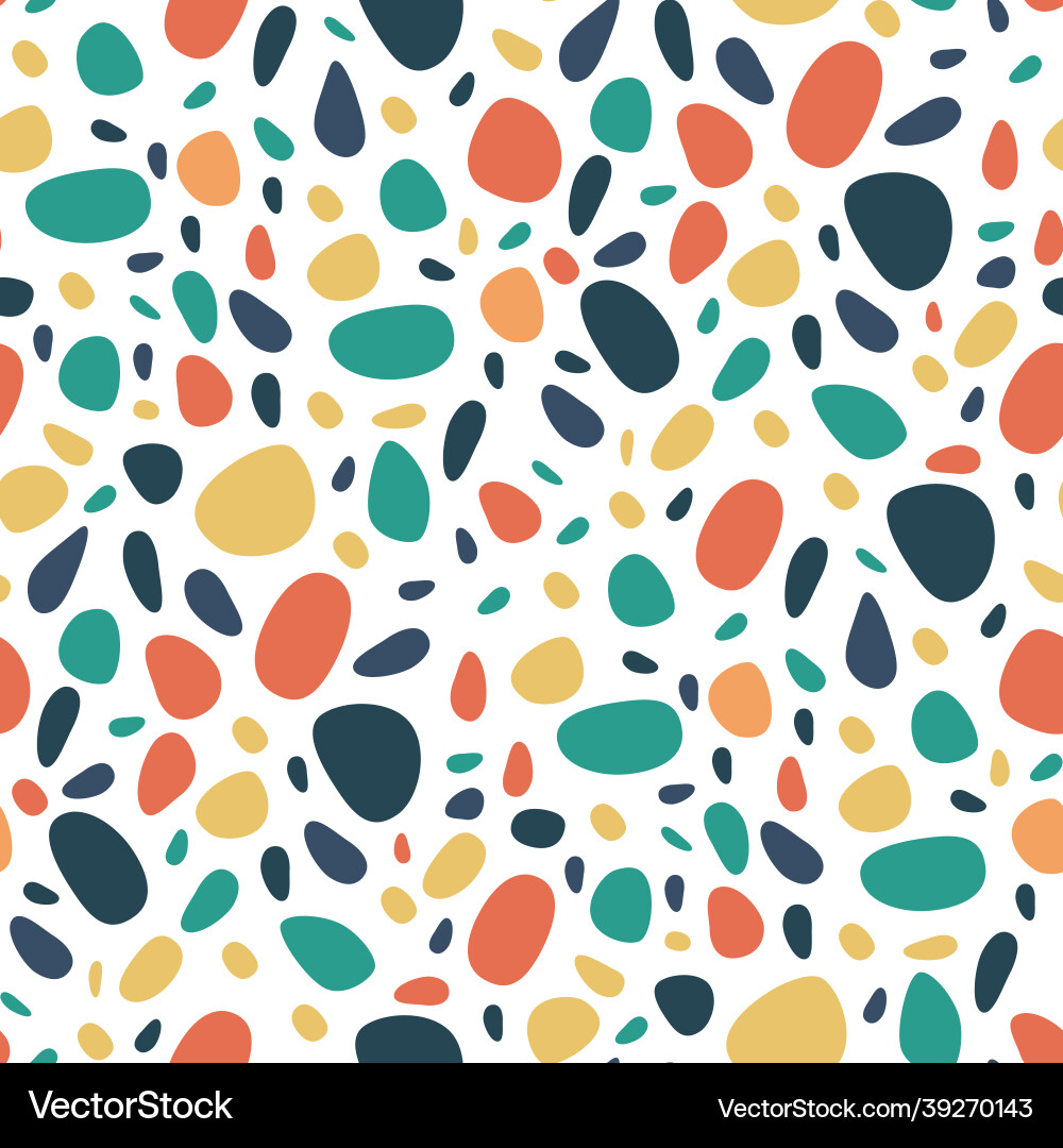 Abstract seamless pattern with colorful pebbles Abstract seamless pattern with colorful pebbles Vector Image