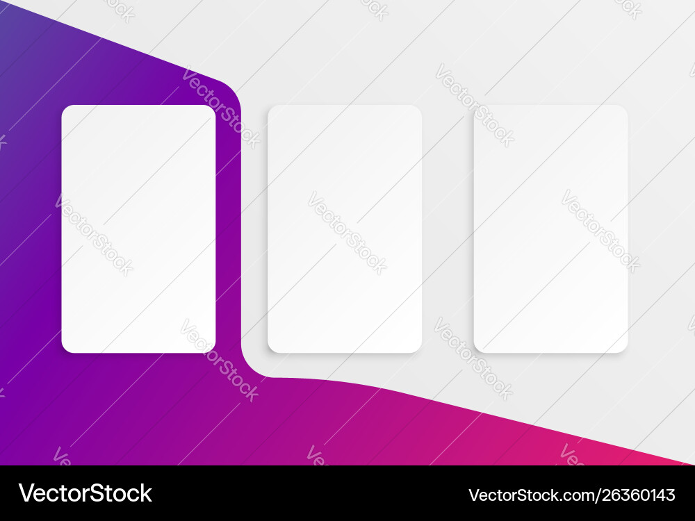 Colorful card template for web usage vector image