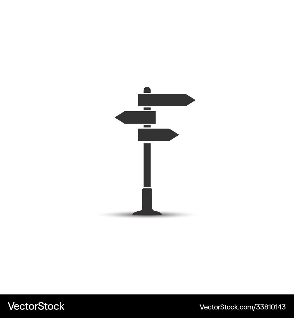 Direction Indicator with Two Markers vector image