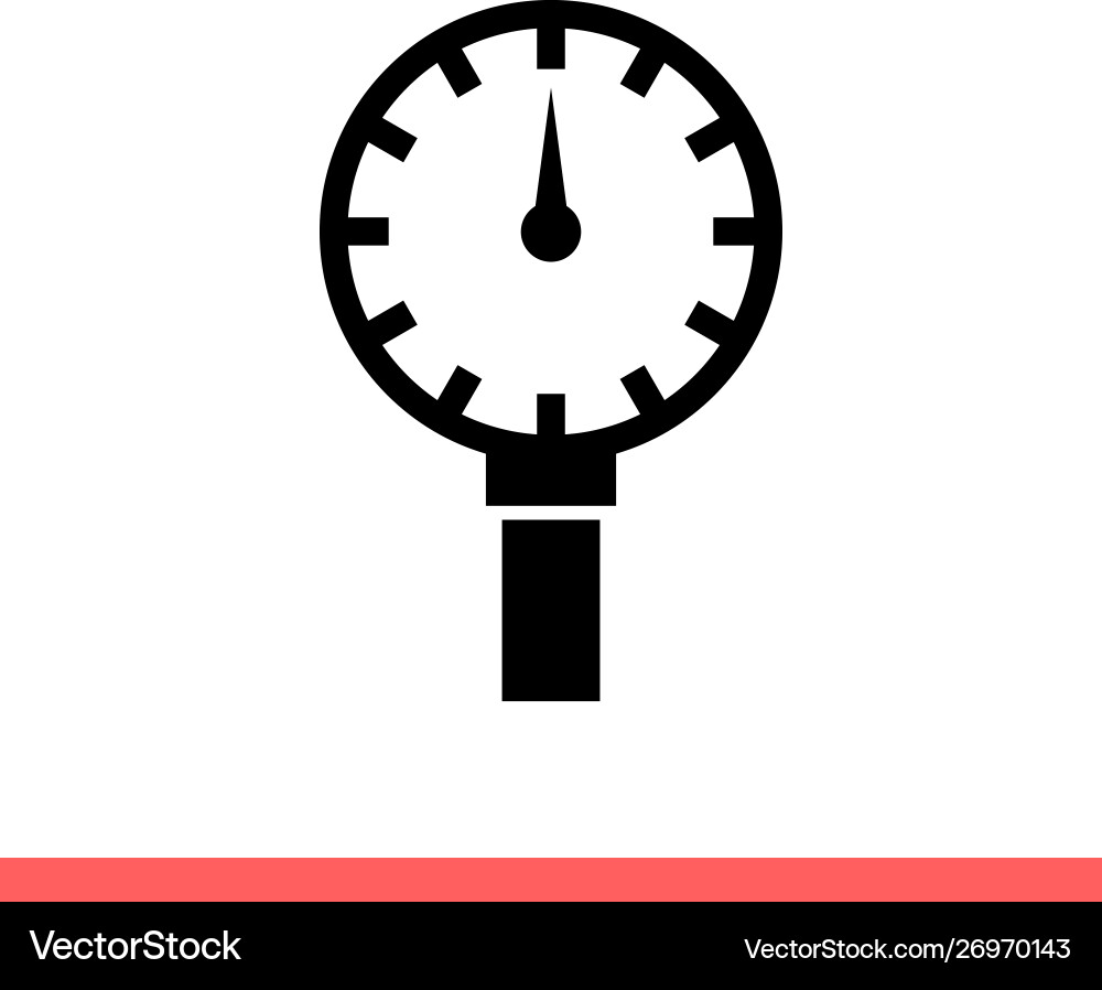 Druck Icon Manometer Symbol Vektorbild