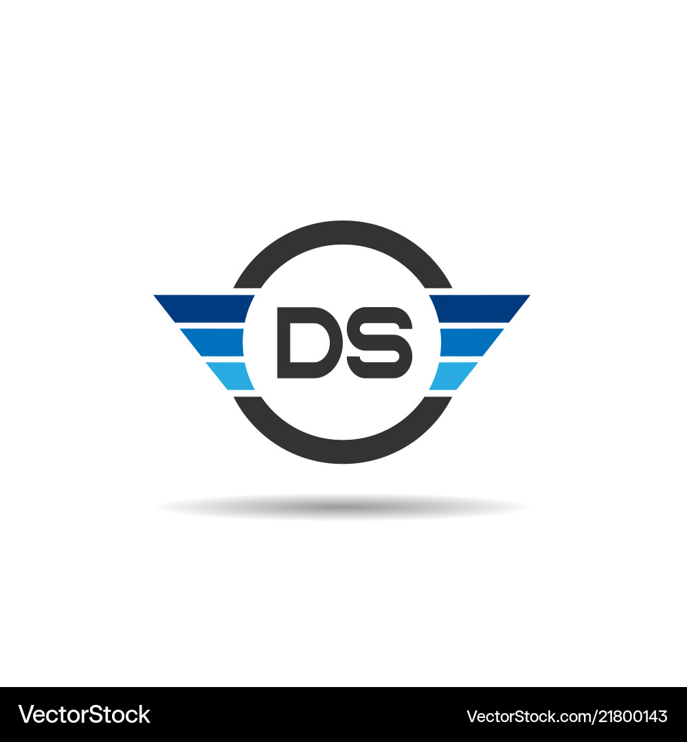 DS Initial Logo Template – Monogram Style Vector Image