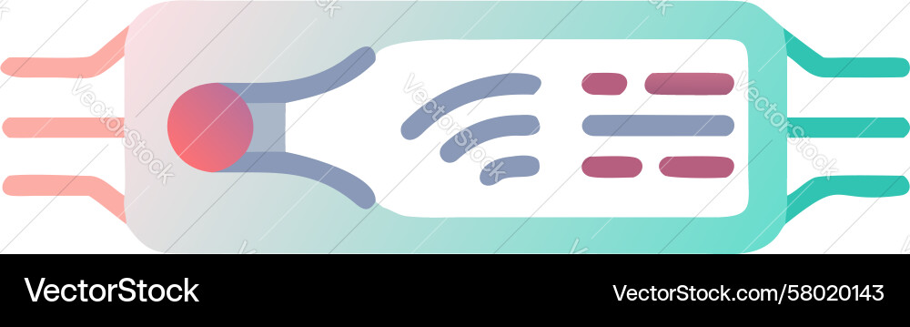Dynamic Data Stream – Futuristic Connection Vector Image