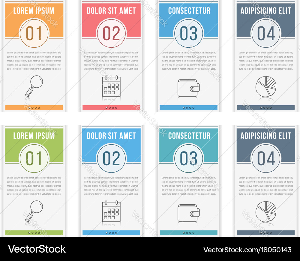 Infographic elements with numbers vector image