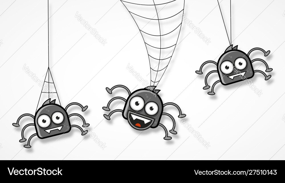 Isolated spooky spider web in a fun way Isolated spooky spider web in a fun way vector image