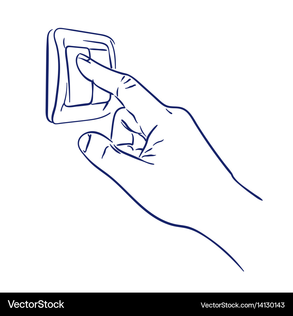 Light Switch Toggle - Hand Sketch vector image