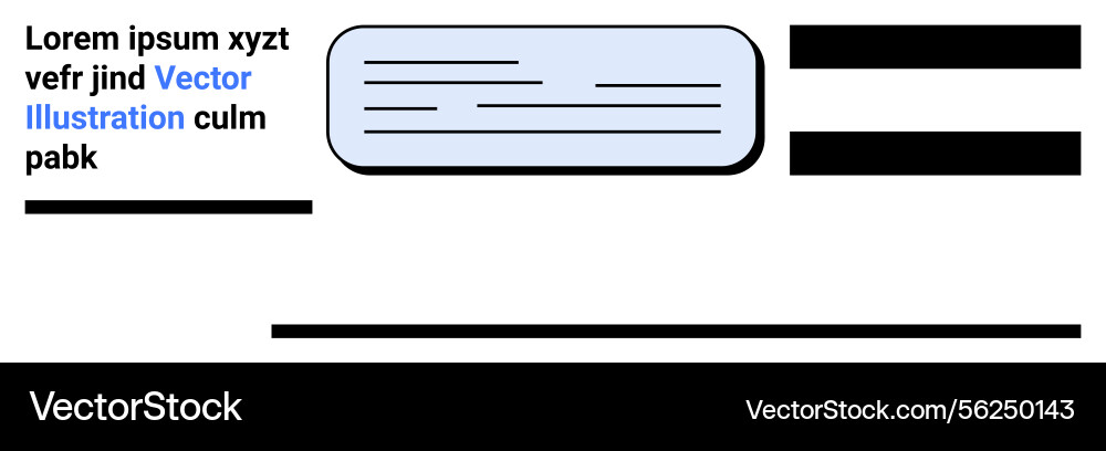 Minimalistic header design with text highlighted vector image