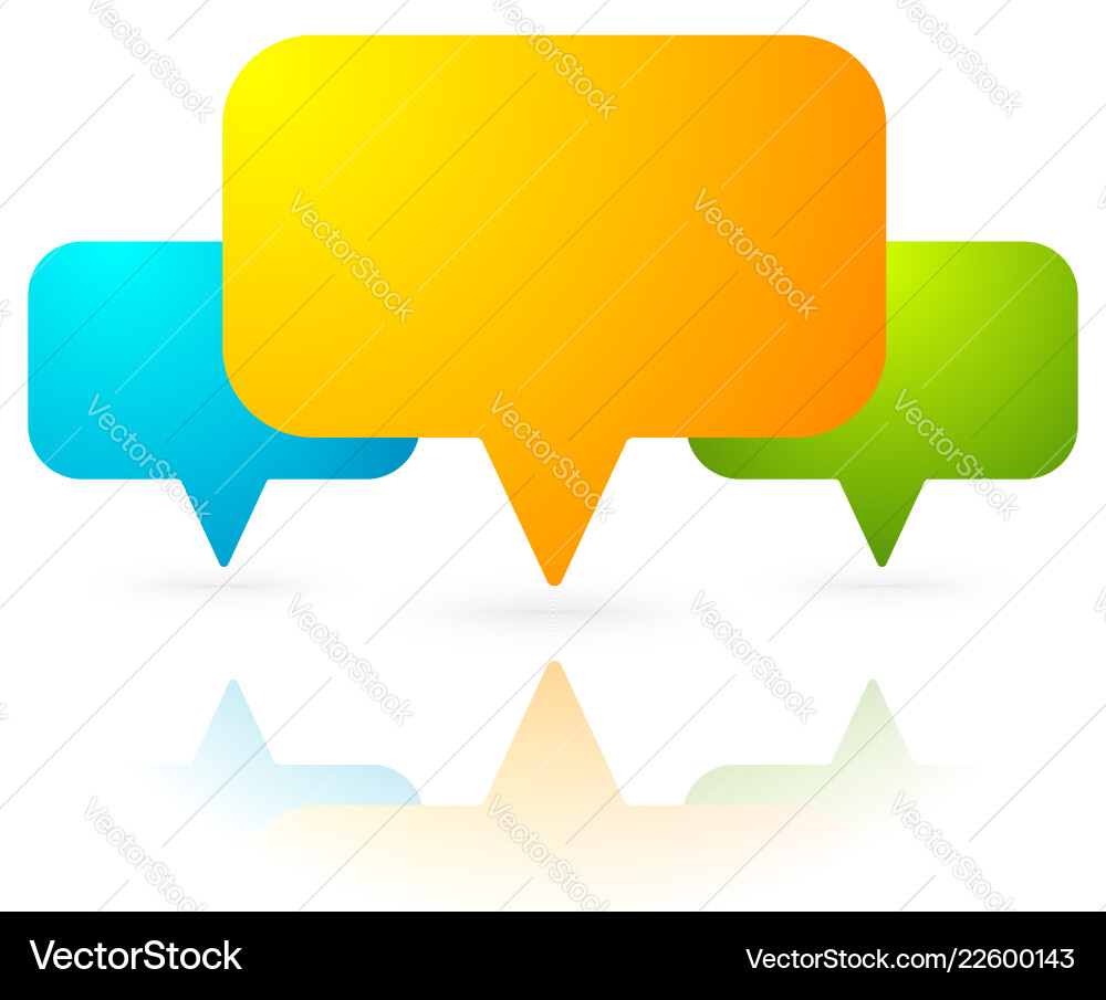 Overlapping speech bubbles map markers colorful Overlapping speech bubbles map markers colorful vector image
