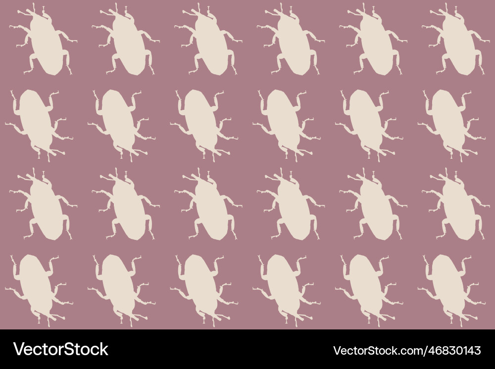 Seamless pattern with weevil bugs endless vector image