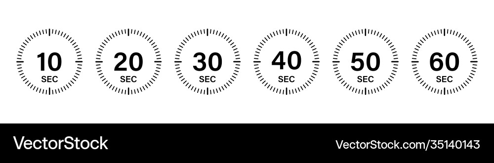 Timer chronometer countdown set isolated Timer chronometer countdown set isolated vector image