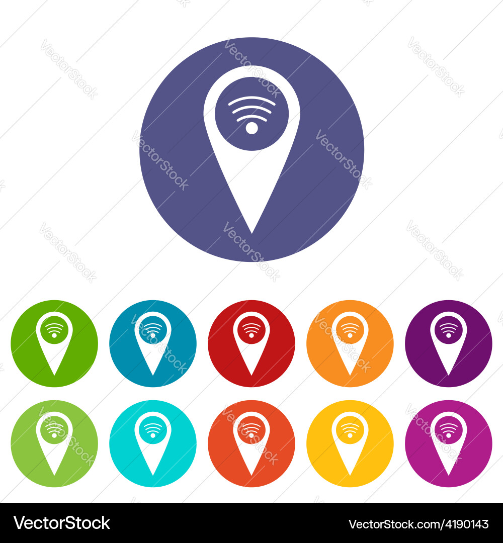 Wi-fi pointer flat icon vector image