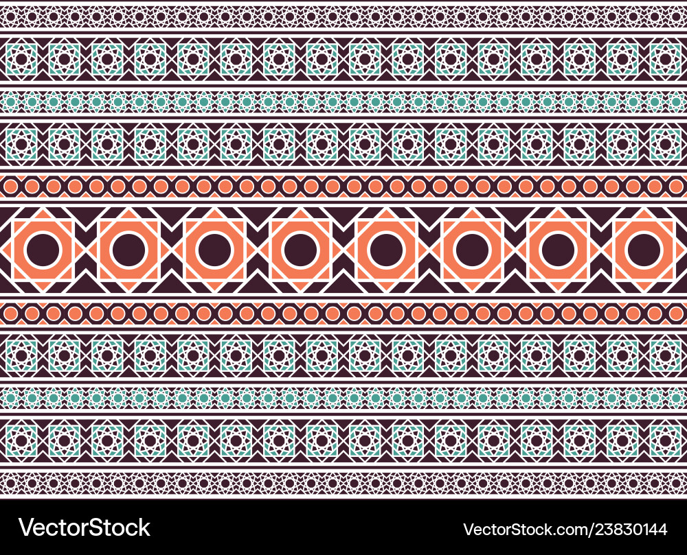 Border arabic pattern Royalty Free Vector Image