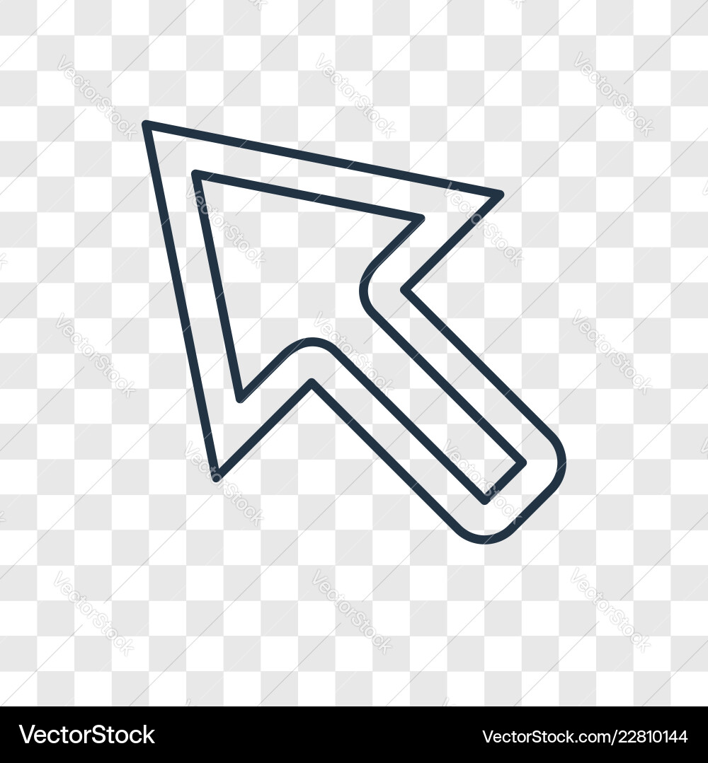Cursor concept linear icon isolated Cursor concept linear icon isolated vector image