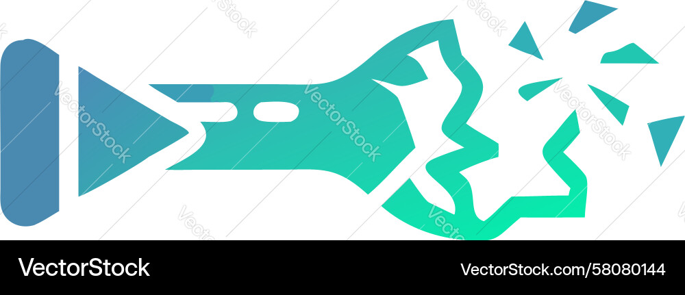 Damaged Science Flask Icon Vector Image