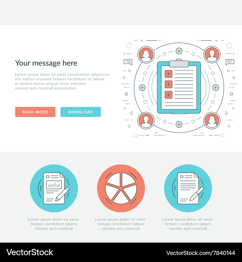 Flat line candidate interview concept vector image