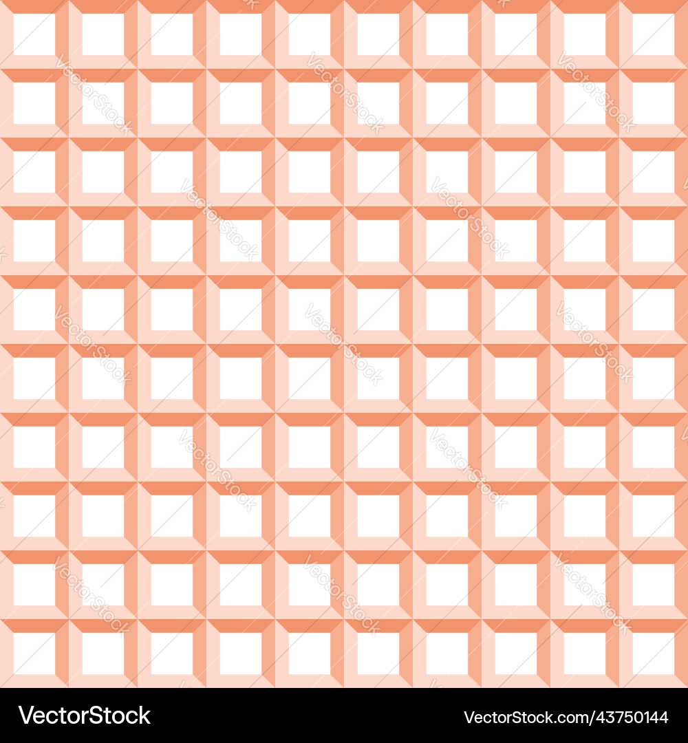 Geometric seamless pattern with 3d elements vector image