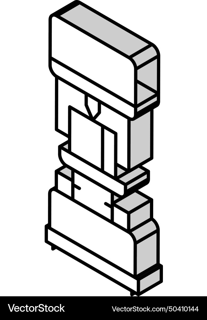 Hardness testing materials engineering isometric Vector Image