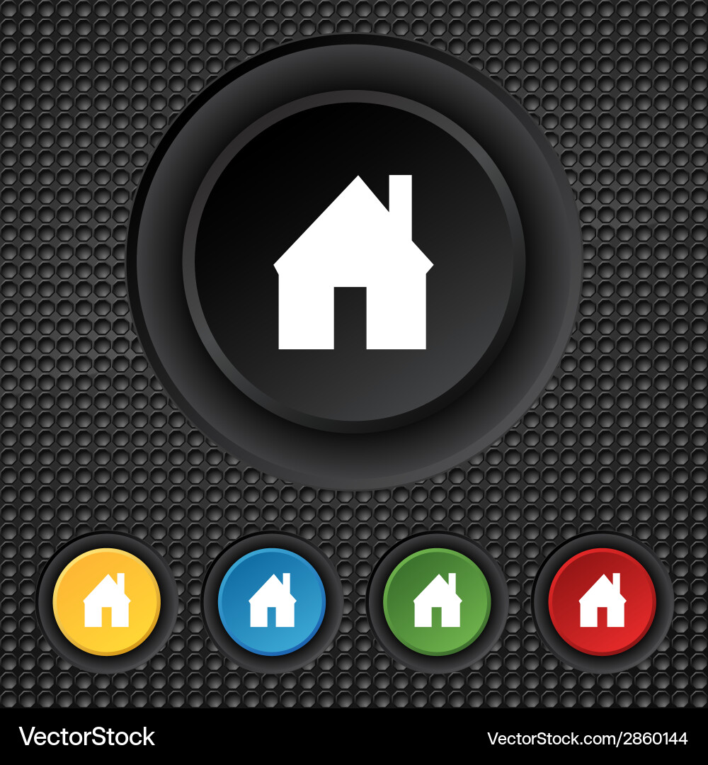 Home sign icon main page button navigation symbol vector image