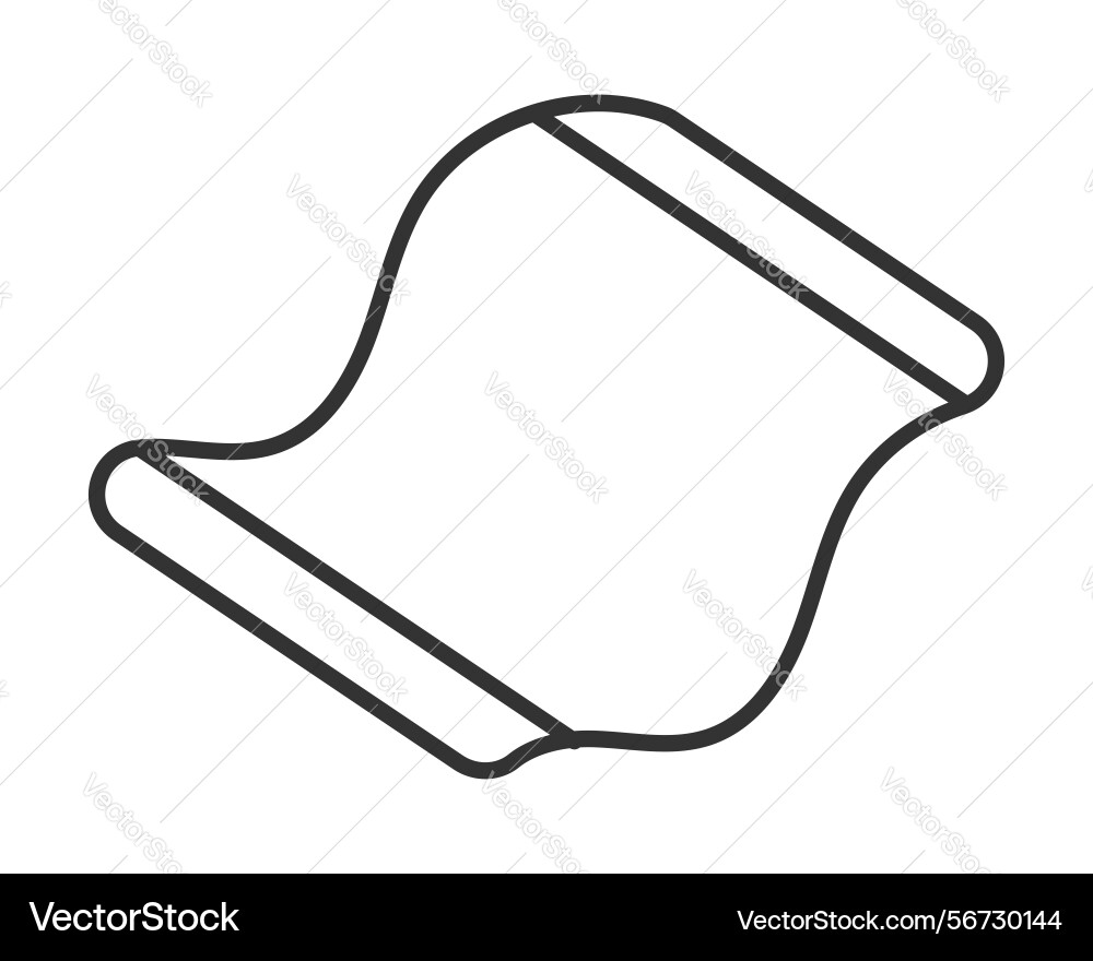Minimalist outline of a scroll evoking knowledge vector image