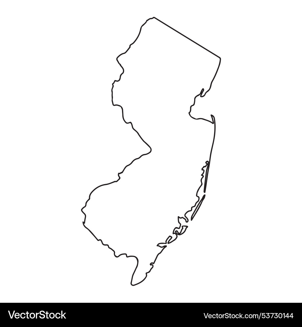 New jersey county map New jersey county map vector image