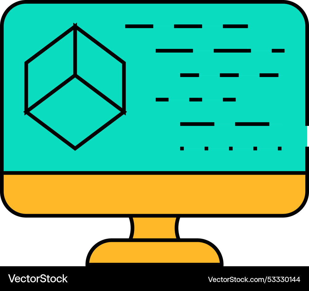 Programming vr flat icon color Vector Image