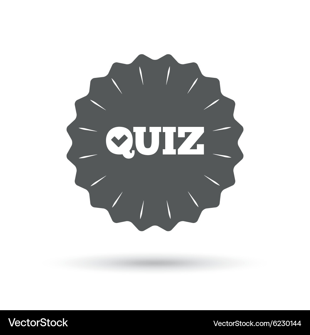 Quiz sign icon questions and answers game Vector Image
