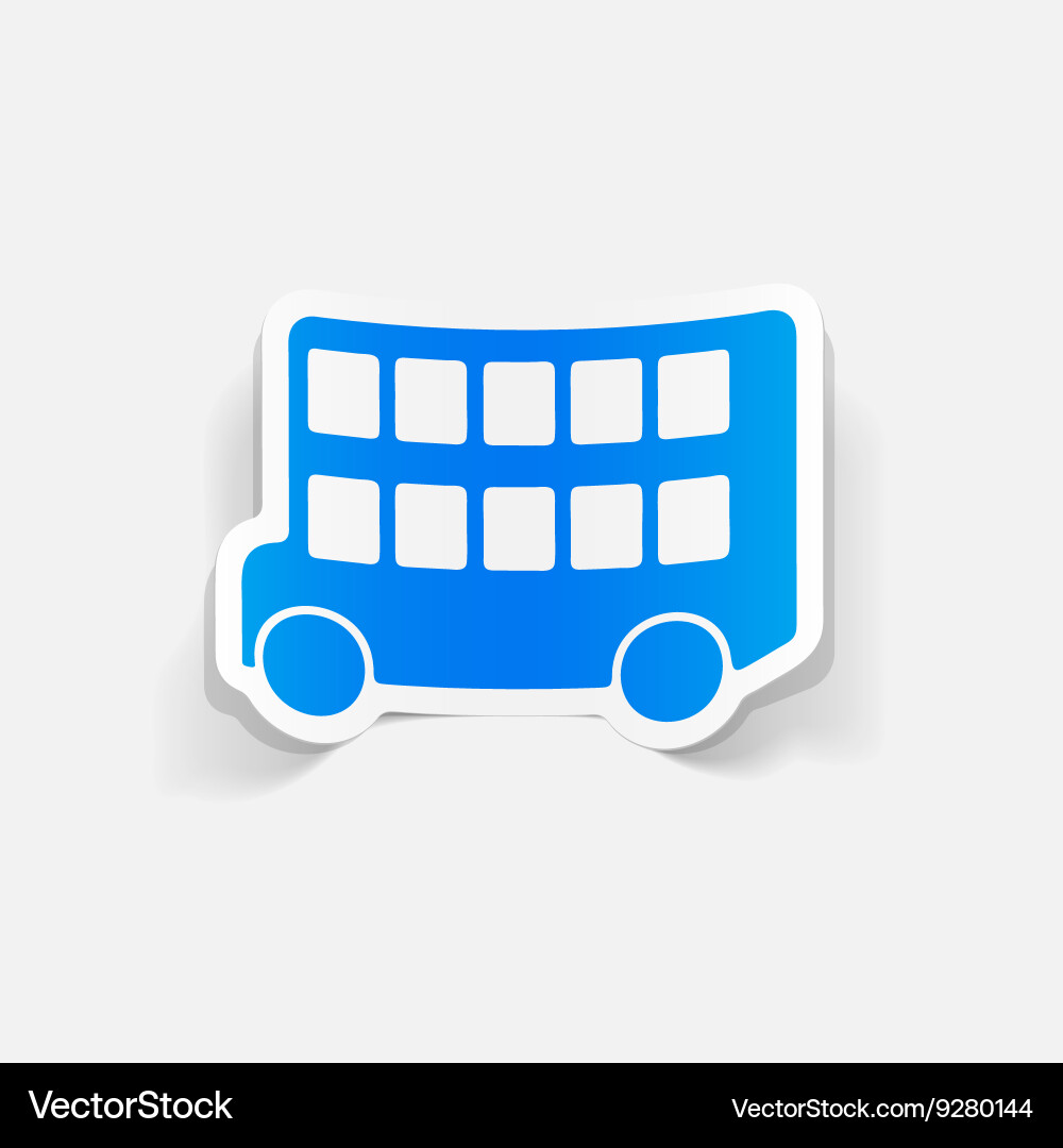 Realistic design element bus double decker vector image